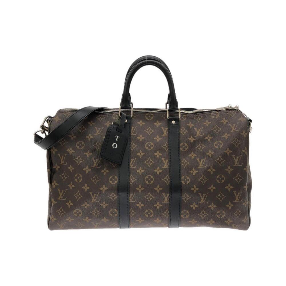 Louis Vuitton Monogram Macassar Keepall Bandoulière 45cm M56711 Boston Bag